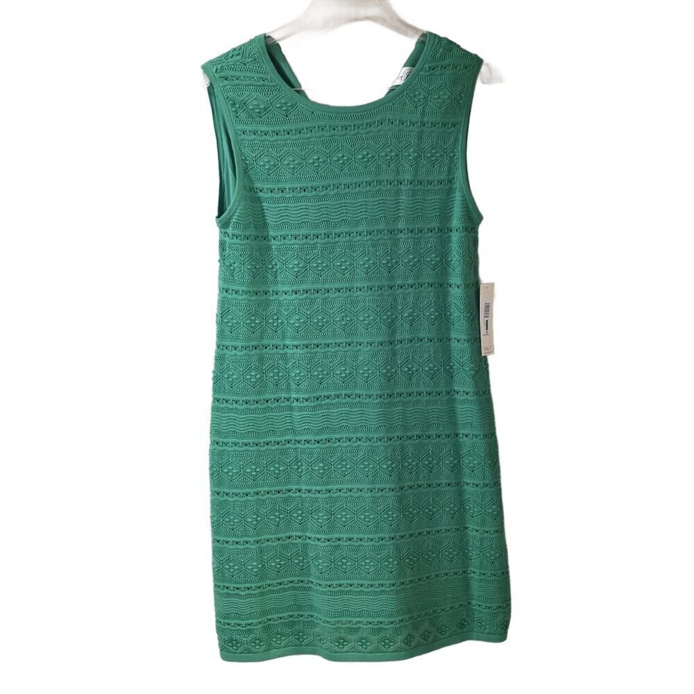 Eliza J Lined Lace Sleeveless Dress - Green sz Large NWT